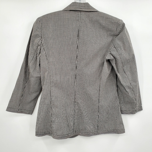 Talbots Women's Buffalo Check Cotton Blend Blazer - Picture 2 of 5